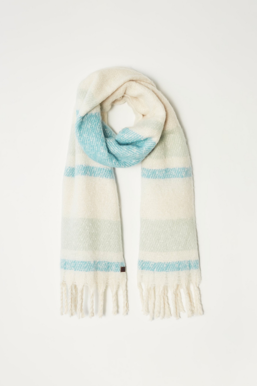 chunky stripe blanket scarf